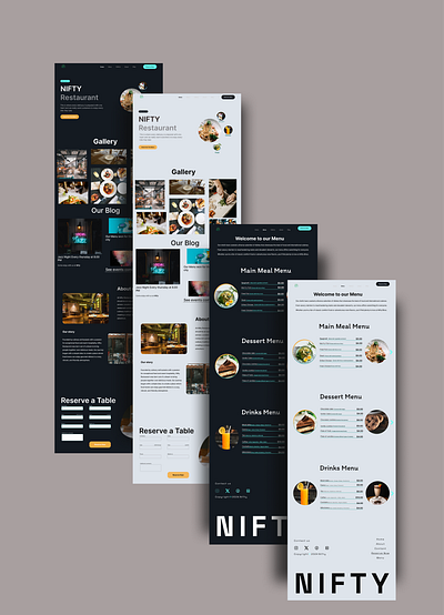 Nifty Restaurant design landing page restaurant ui ux