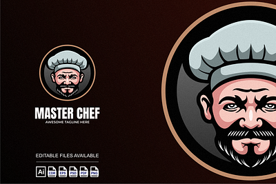 Master Chef Illustration Logo Design 3d branding chef colorful design graphic design illustration koky logo