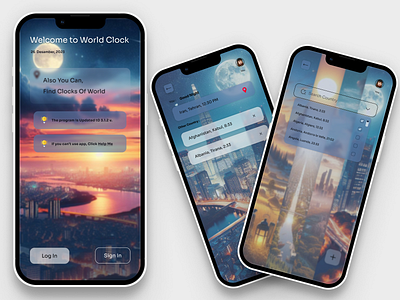 A Wonderful World Clock Mobile Application figma ui uiux userexperience userinterface ux