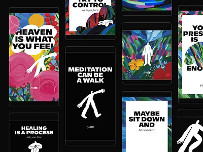 Illustrations for Mental Health App abstract app illustration brand character character colorful craft illustration illustration social media ui web illustration