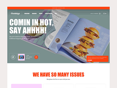 Fleshigs - Scroll animation animation big food hero kosher landing page magazine products scroll typography