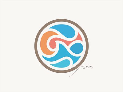 Wave beach branding illustration logo ocean simple simple logo summer sunset water wave
