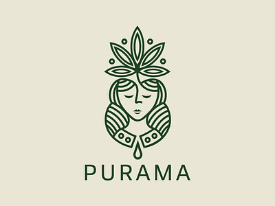 PURAMA branding cbd cbd logo cdb cdb brand cdb branding cdb production logo design logo femine logo graphic design handdrawn logo line logo logo logofolio logotype minimal logo minimalist logo nature logo purama pure logo