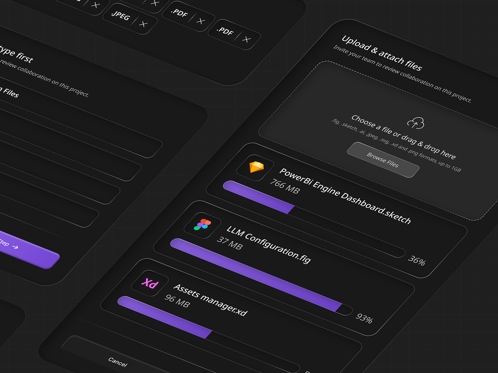 File Upload UI Components by Dharma on Dribbble