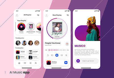 Music App Design app branding design figma music product design ui uiux ux