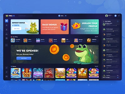 FRO.GG. Casino Home Page app design bets betting casino casino platform crash crypto design dice gamble gambling game interface landing page logo product design roulette slots ui uiux