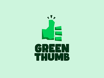 Green Thumb • Logo Concept brand identity brandidentity branding concept design eco environment graphic design hand hand drawn illustration logo thumb vector