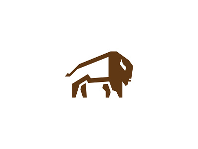 Majestic North American Bison Logo american animal bison bison logo brand branding buffalo buffalo logo design identity logo logos north