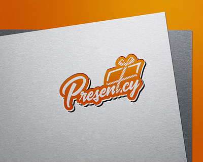 Present.cy branding design flat logo minimal vector
