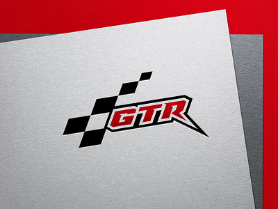 GTR branding design flat logo minimal vector