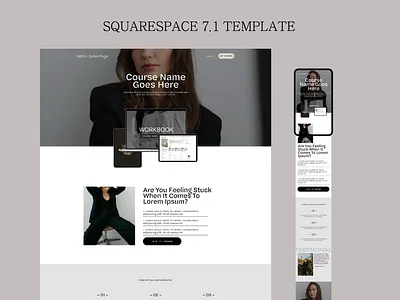 MON - Squarespace 7.1 Template Sales Page squarespace web design website template