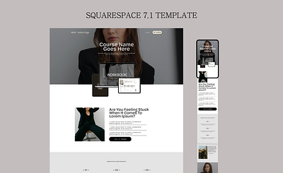 MON - Squarespace 7.1 Template Sales Page squarespace web design website template