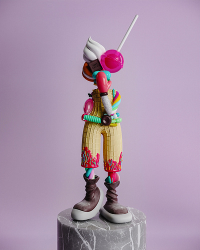 Candy lady artwork design sculpture