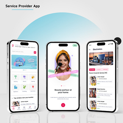 Home Service Provider App graphic design logo ui ux