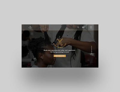 Barbershop Landing Page branding design figma figmaui illustration ui ux web designer websitedesigner