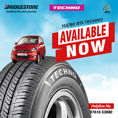 Techno Tire branding facebook post graphic design social media post tire