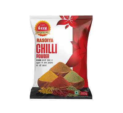 Red Chilli Powder Pouch Design box design branding food packaging indian spices logo design mockup mrichi pouch design pouch packaging product design red chilli red chilli powder spices