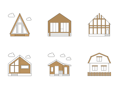 Houses Icons Set design graphic design houses icons illustration set of icons vector