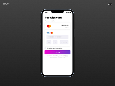Credit Card Checkout banking card checkout dailyui payment ui