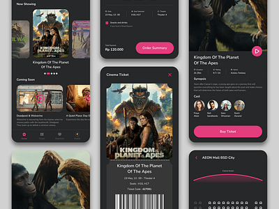 Cinematix - Buying cinema tickets app cinema design movie ticket trending ui ux