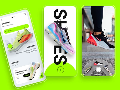 Nike Shoes App Design UI app design fluttertop footwear app minimal app design new releases shoes nike shoe app nike shoe website nike sneaker app shoe app ui shoe collection shoe collection ui shoe design shoe e commerce store shoe online store shoes shopping shoes store sneaker app sneakerheads sneakers design