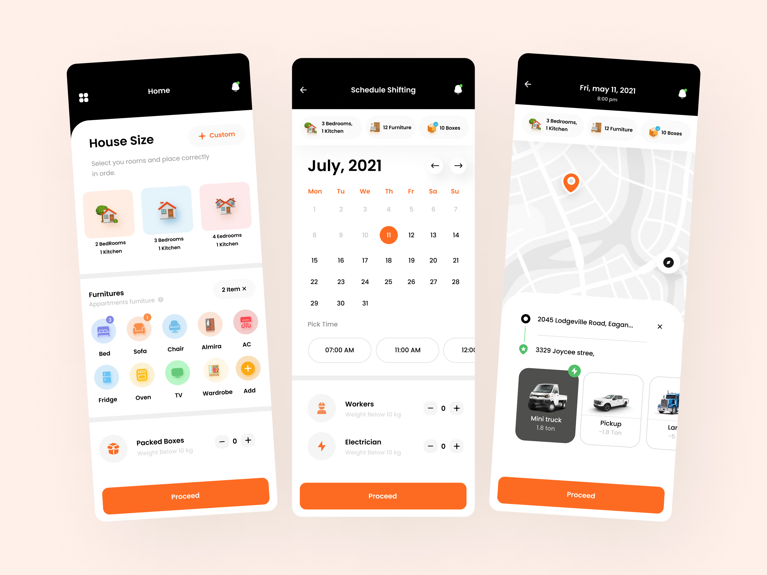 UI Design | House Shifting App application apps branding clint creative creativeui descube design development figma flutter house houseshiftingapp interfacedesign landing page redesign ui uiux user interface ux