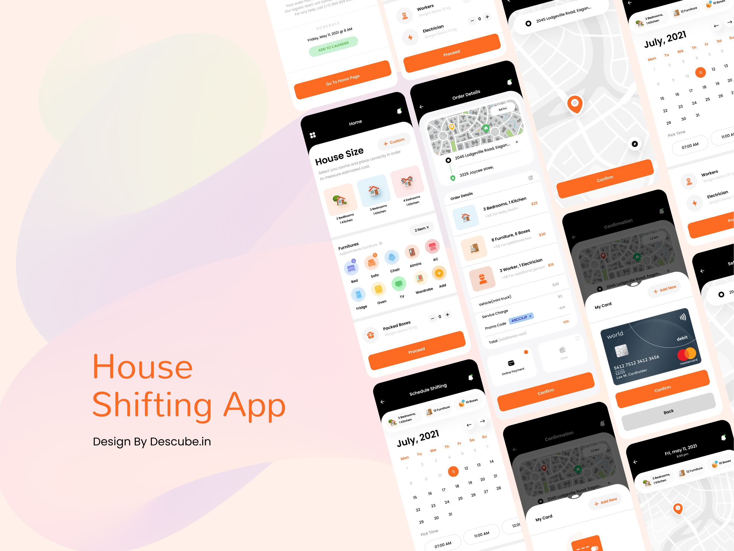 UI Design | House Shifting App by Descube IT Solution on Dribbble