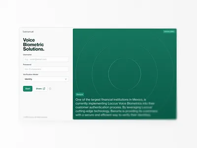 AI-Enhanced Biometric Voice Authentication & Verification ai app biometric identity product design security ui voice web