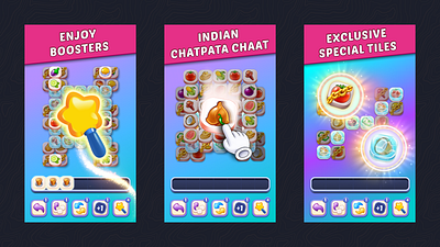 Casual Mobile game - Android listing for CHAAT BUSTERS graphic design motion graphics ui visual design