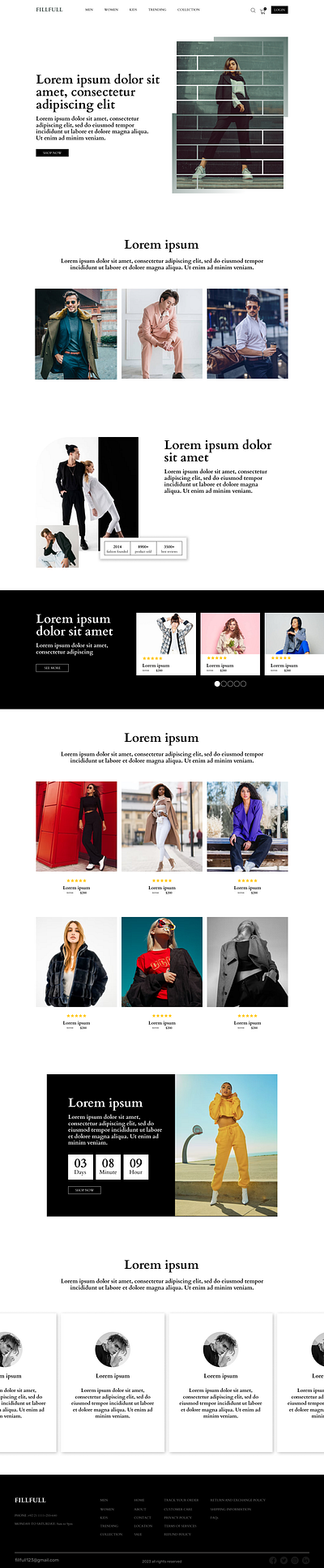 Clothing Brand Landing Page Design clothing website design figma figma design graphic design landing page landing page design ui web design