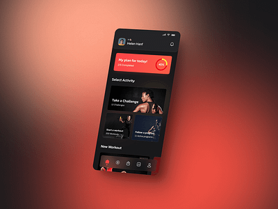 Gym & Fitness App Homepage app fitness gym health mobile product design ui ux