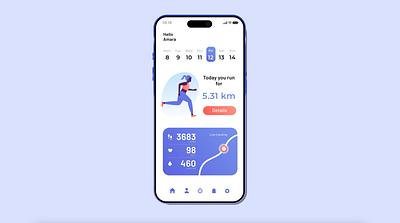 UI Animation | Fire Fit App 2d animation after effects animation design graphic design mobile application animation motion design motion graphics ui ui animation