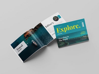 Travel Magazine Landscape Template a4 agency branding brochure clean creative design graphic design landscape layou magazine template travel
