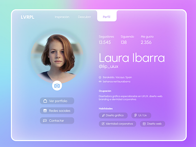 User profile Daily Ui 006 app design dailyui dailyuichallenge ipad perfil usuario ui design ui ux user profile