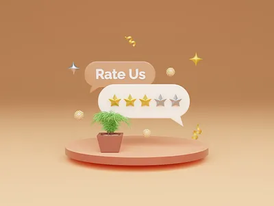 Rate Us 3d Illustration 3d blender illustration rate us rating