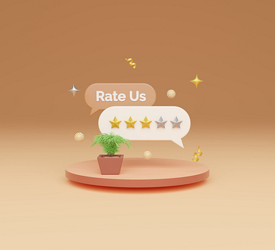 Rate Us 3d Illustration 3d blender illustration rate us rating