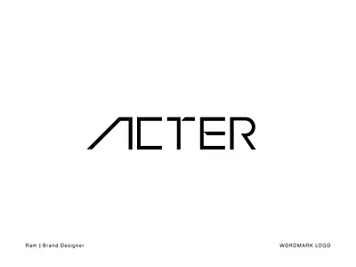 Acter Wordmark Logo Design abstract logo app logo brand identity branding design illustration lettering lettermark logo logo logo design logotype minimal logo modern logo monogram ram evercrest type typography ui visual identity wordmark logo