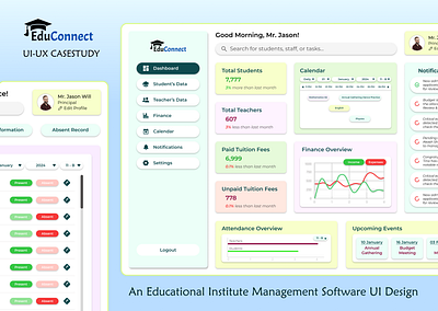 EduConnect - Education Management Application casestudy education management ui ux ux design