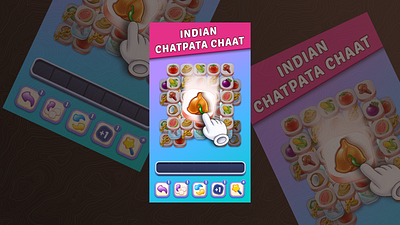 Casual Mobile game - Android listing for CHAAT BUSTERS graphic design ui
