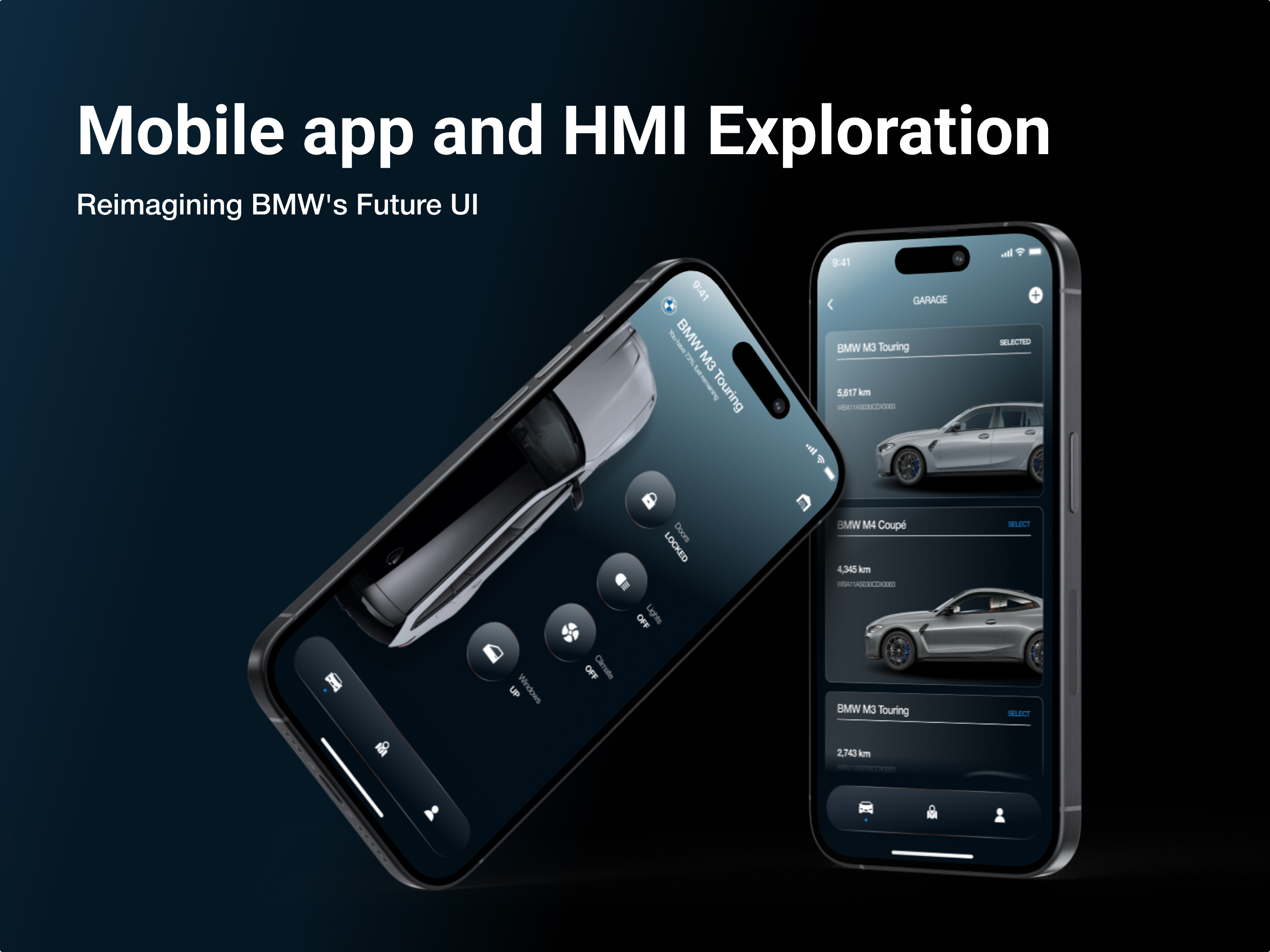 BMW app and HMI Concept Design app design hmi redesign ui ui design