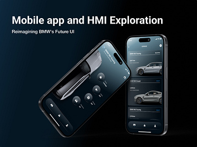 BMW app and HMI Concept Design app design hmi redesign ui ui design