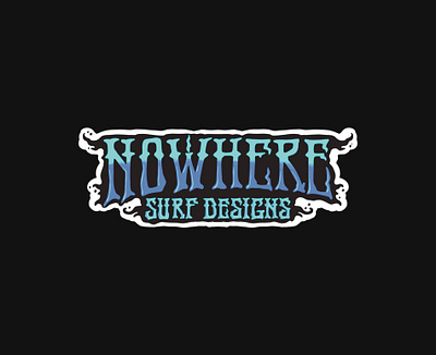 Nowhere Surf Designs apparel beach calligraphy lettering logotype merch surfer surfing wordmark