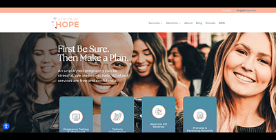 A Door of Hope Website Redesign angel oak creative graphic design homepage ministry nonprofits ui ux web design website