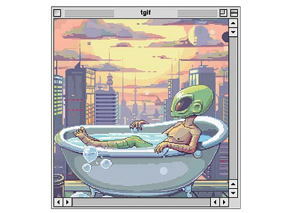 TGIF Alien | STICKER print sticker ui