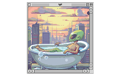 TGIF Alien | STICKER print sticker ui