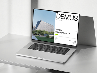 Demus architecture asset management building digital index mockup real estate ui website