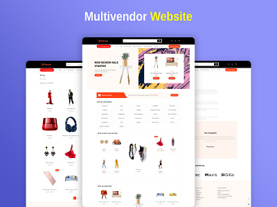 Multivendor Website Template ecommerce marketplace multivendor theme website template woocommerce wordpress