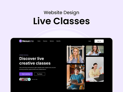 Live classes website ui design creative design creativity design edu education website home page hot web landing page landing page ui mockup online class trending ui ui desing ux web design web page web ui website