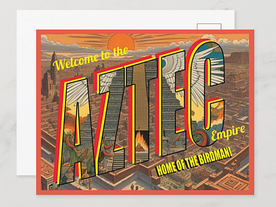 Retro-Style Aztec Empire | POSTCARD postcard print