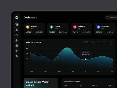 CryptoVision - AI-Enhanced Wallet Dashboard admin panel ai bitcoin blockchain coin crm crypto dashboard managment money platform product design saas token trading ui ux wallet web design